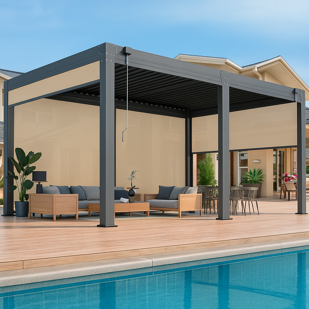 LumaShade Atria Screen Pergola