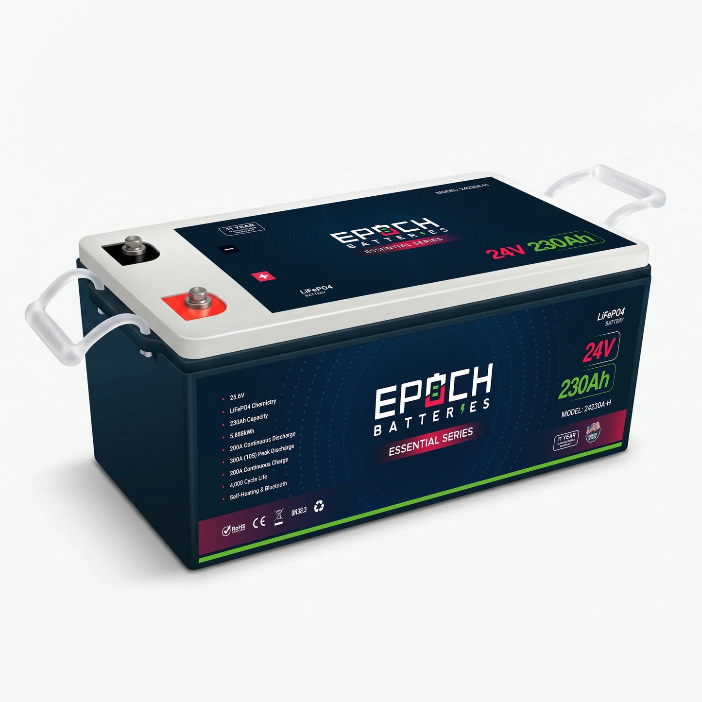 Epoch Batteries 24V 230Ah Essential Series LiFePO4 Battery (5.89kWh)