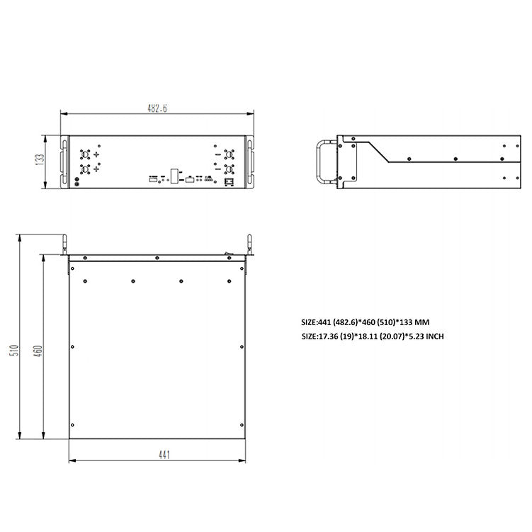 RUIXU RX-LFP48100 | 19" Rack Mounted 3U Module | UL1973 | UL9540A | CEC | SGIP