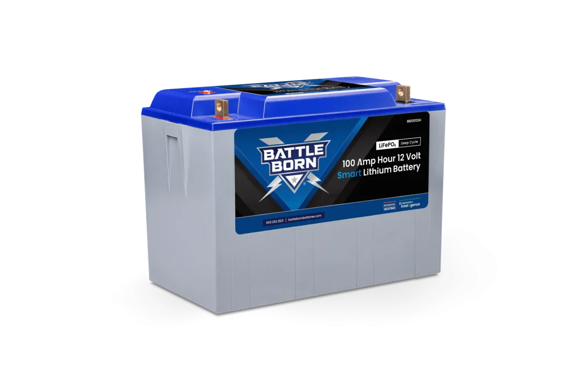 Battle Born 100Ah 12V Smart Heated LiFePO4 Deep Cycle Battery Kit