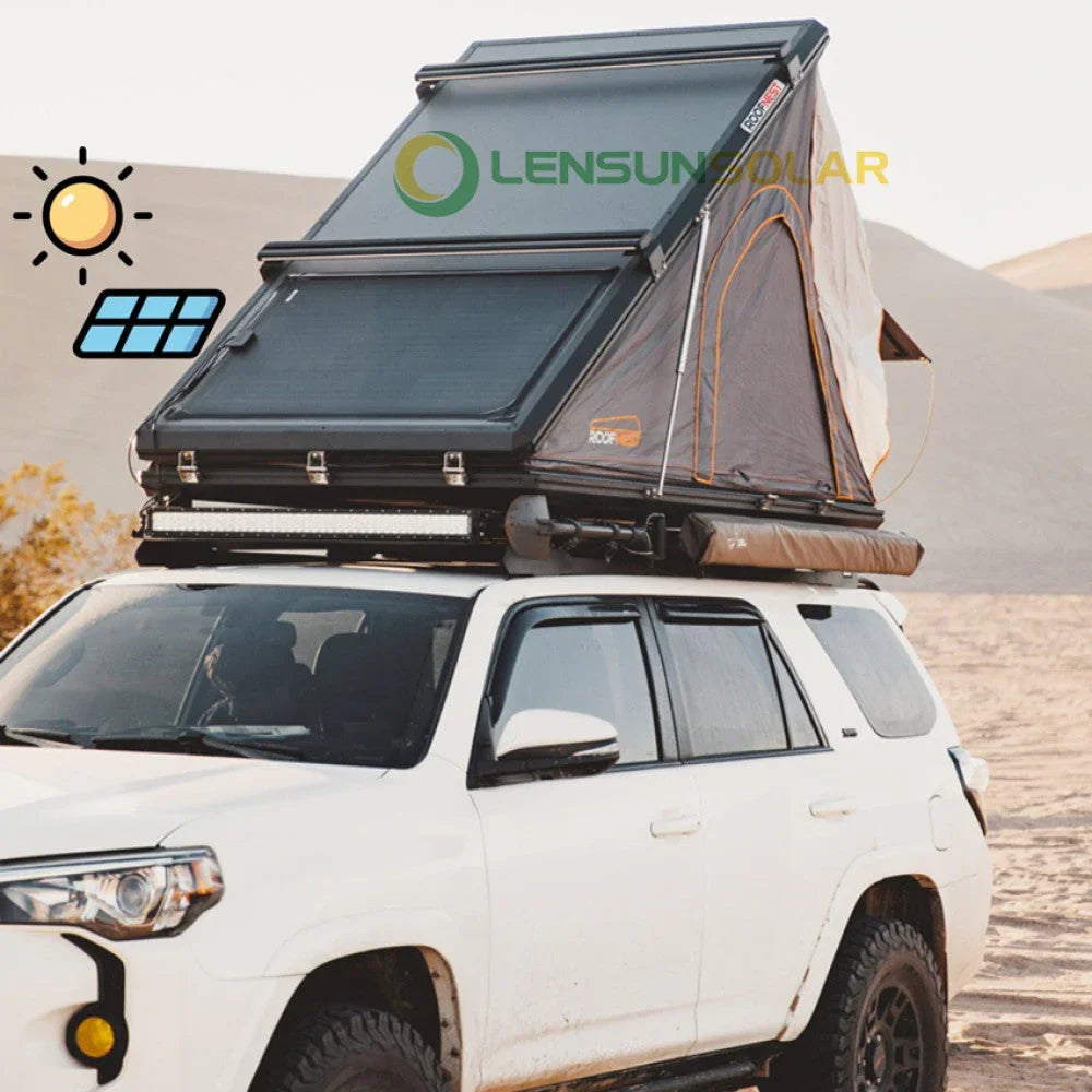 Lensun 240W 12V Full Black Flexible Solar Panel,25.8% BC Solar Cell