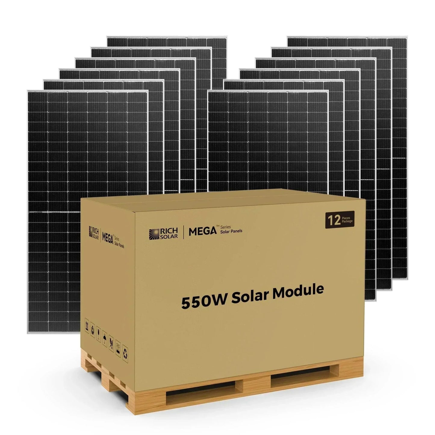 Rich Solar MEGA 550 Watt Solar Panel | Premium Grid-tie or Off-grid Solar Panel for Residential, Commercial, Agriculture