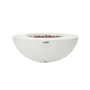 Elementi - Lunar Fire Bowl Cream White - Natural Gas