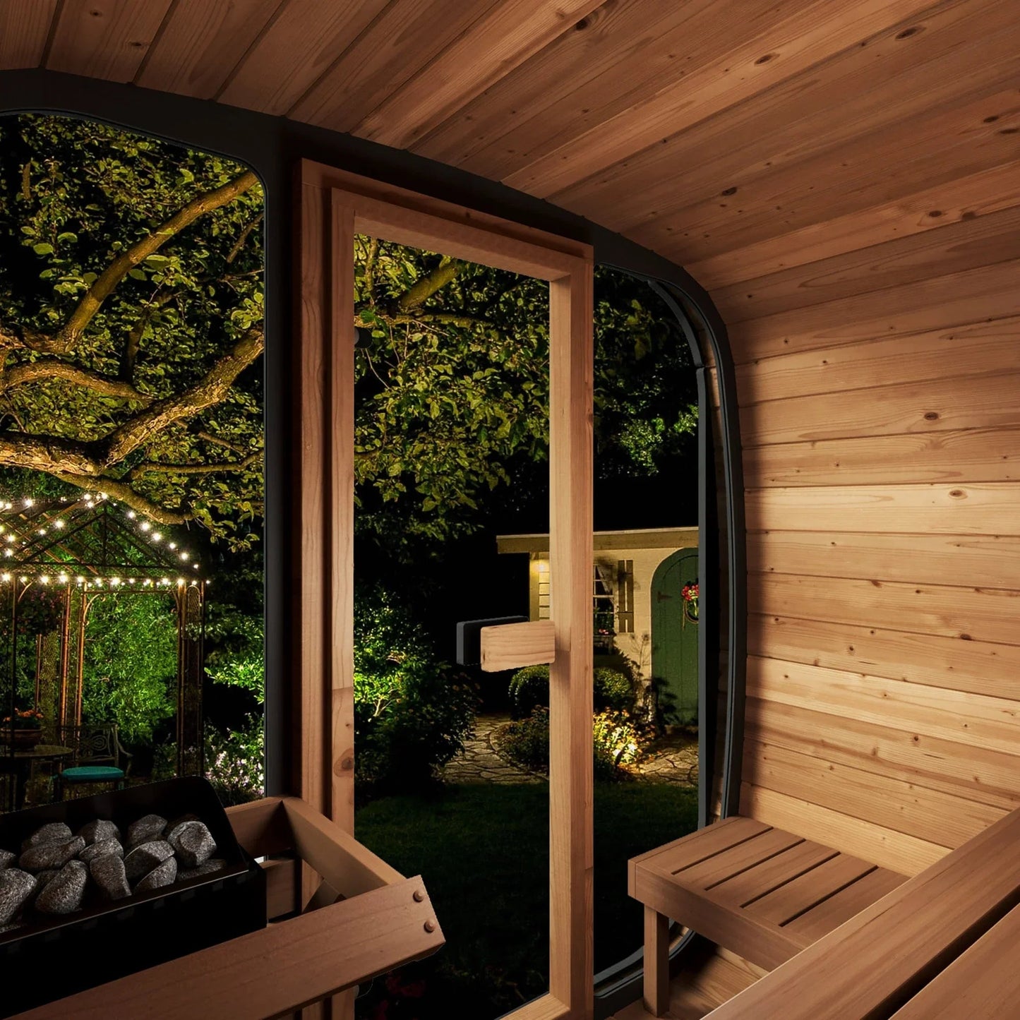 SaunaLife Model CL5G Cube-Series Outdoor Sauna | 4 Persons