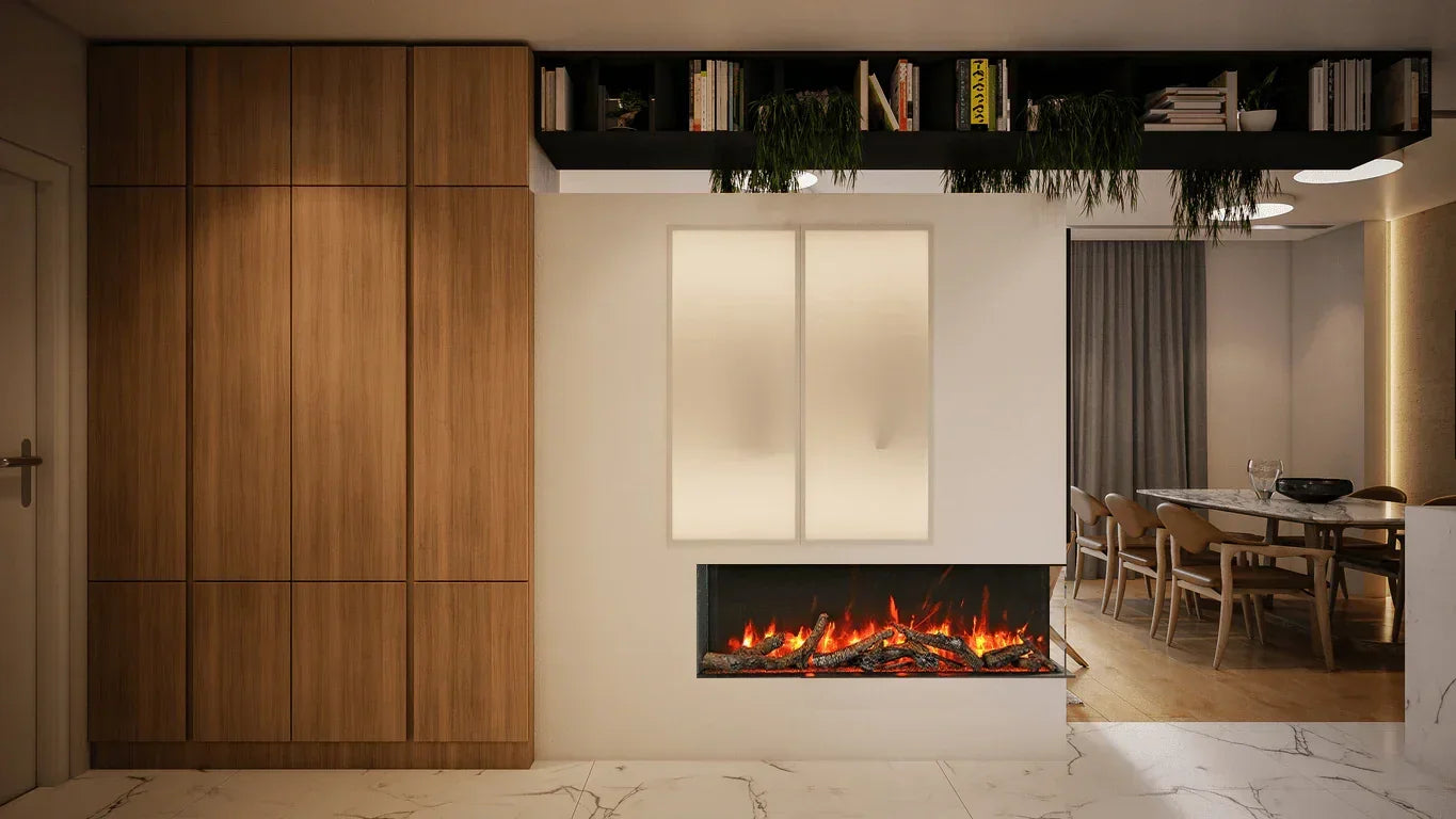Amantii 72" True View Slim Smart Electric Fireplace 72-TRV-SLIM-LUMINA