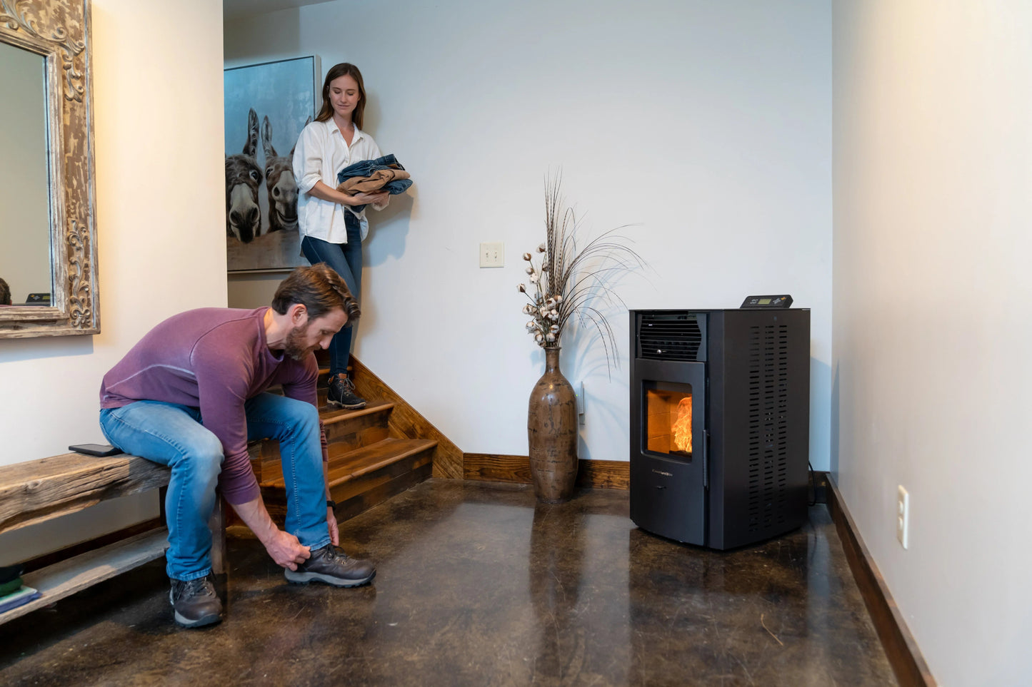 ComfortBilt HP50S Pellet Stove - Charcoal Grey/Black