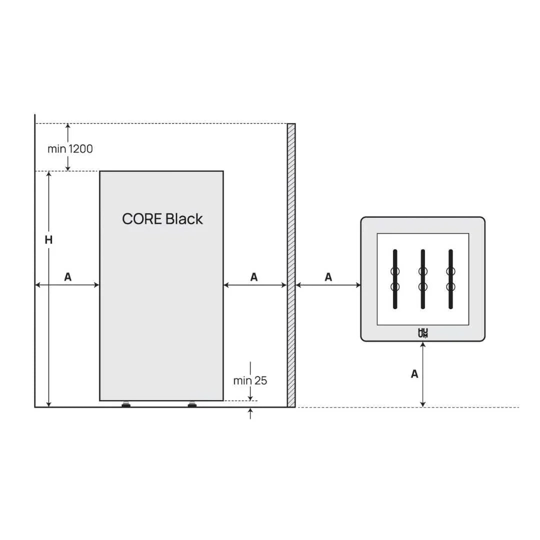 HUUM CORE Black Electric Sauna Heater