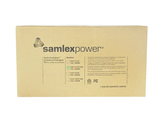 Samlex EVO 1200 Watts 12V Pure Sine Inverter/Charger (Hardwired) EVO-1212F-HW