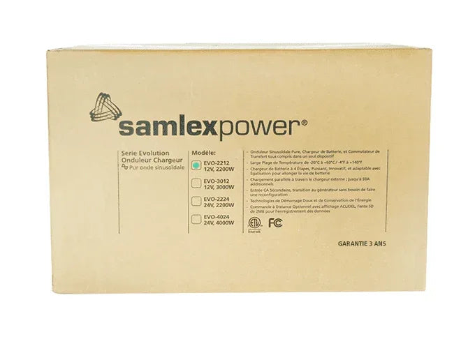 Samlex EVO 2200 Watts 12V Pure Sine Inverter/Charger EVO-2212