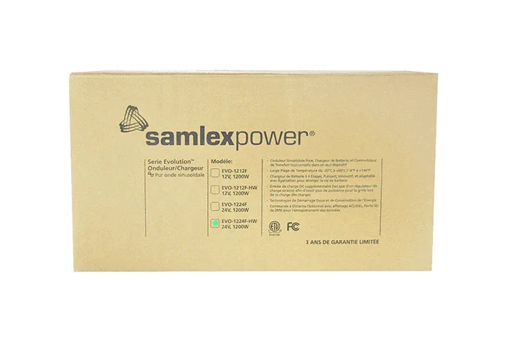 Samlex EVO 1200 Watts 24V Pure Sine Inverter/Charger (Hardwired) EVO-1224F-HW