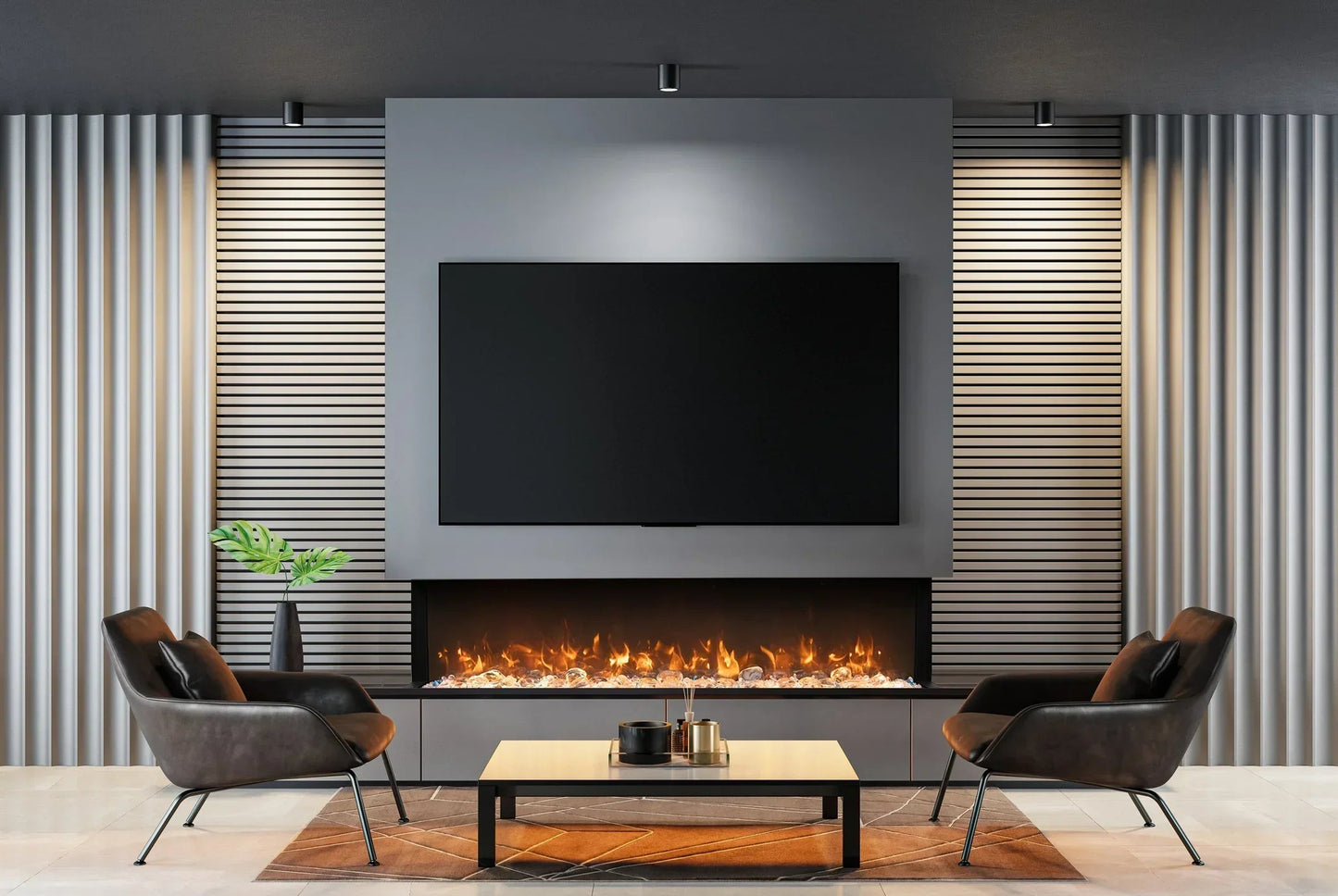 Signature MultiView Holo Electric Fireplace – 3-Sided Built-In Electric Fireplace (MULTIVIEW-HOLO Series)
