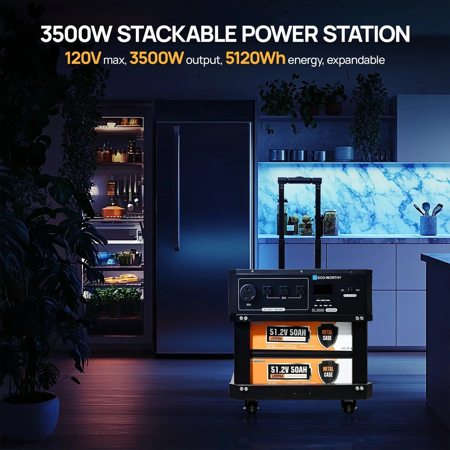 ECO-WORTHY SL3500 Stackable Power Station