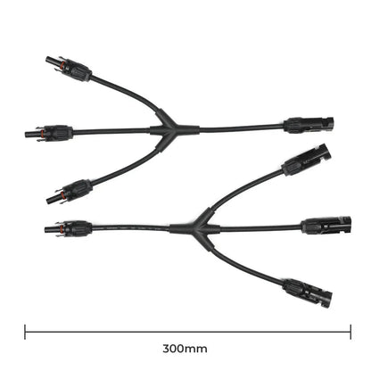 Solar Connectors M Branch Parallel Adapter Cable MMMF+FFFM Pair