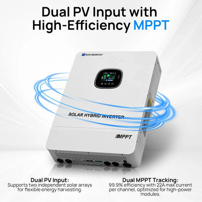 ECO-WORTHY 10KW Off-grid Inverter 48V 120V/240V Split Phase All-In-One Inverter