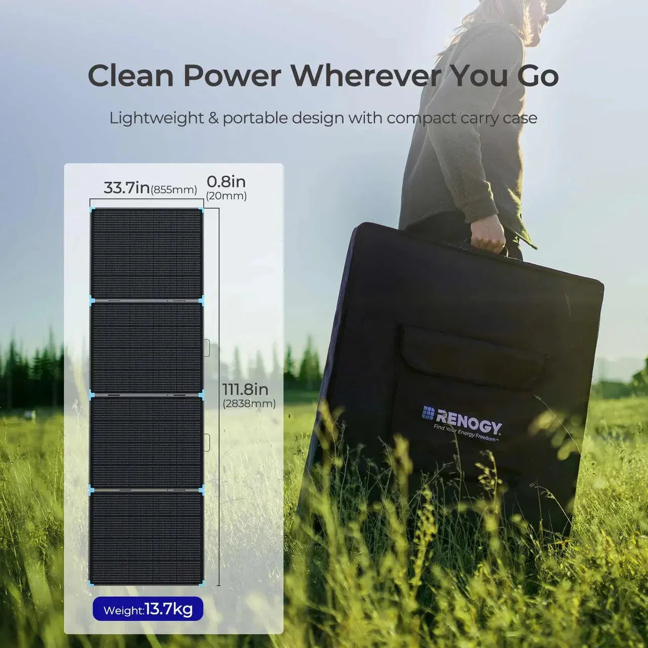Renogy Solar Suitcase 400W Lightweight Portable Solar Panel