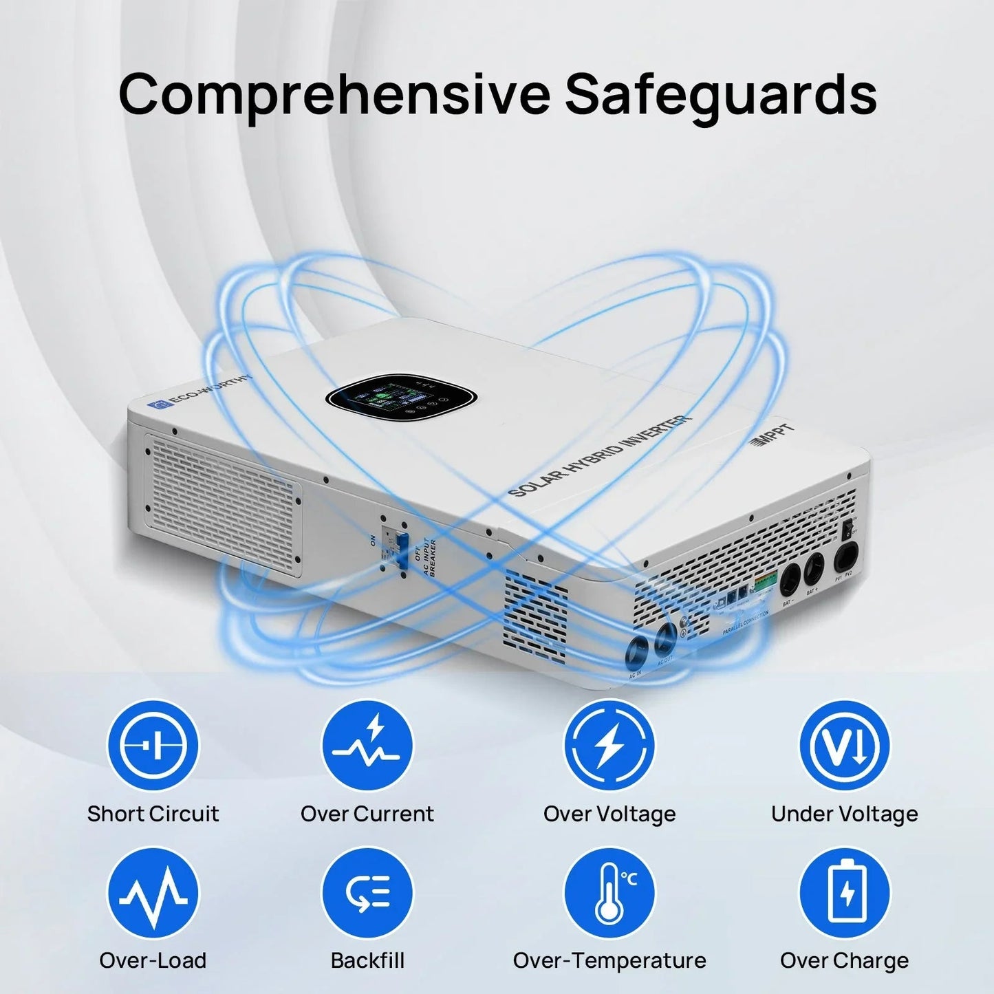 ECO-WORTHY 10KW Off-grid Inverter 48V 120V/240V Split Phase All-In-One Inverter