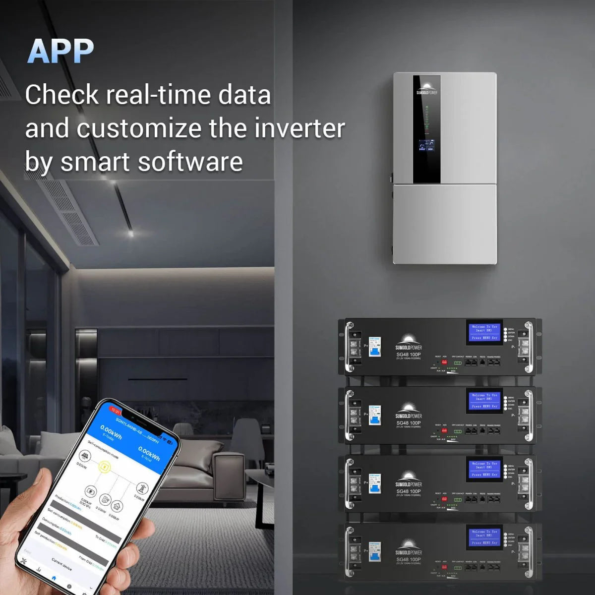 Sungold Power 11.4KW Hybrid Inverter 48V Split Phase SGN11.4KHB-48