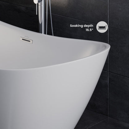 Swiss Madison Ivy 60" Double Slipper Freestanding Bathtub