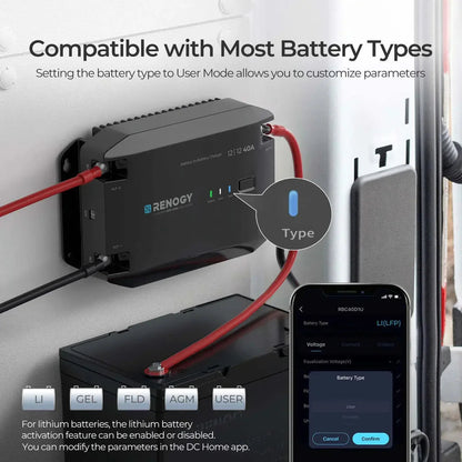 12V 20A/40A DC to DC Battery Charger