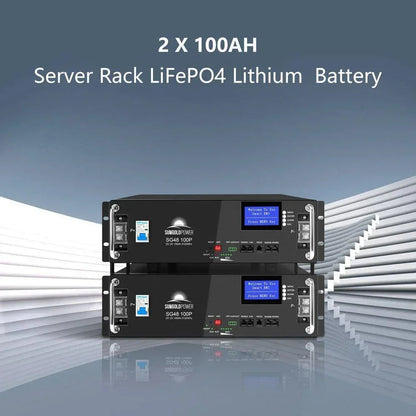 Off-Grid Solar Kit 8000W 48VDC 120V/240V LifePo4 10.24KWH Lithium Battery 8 X 415 Watts Solar Panels SGR-8K10E