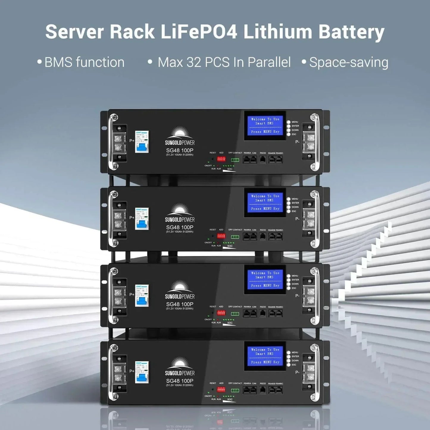 Sungold Power 48V 100AH Server Rack LiFePO4 Lithium Battery SG48100P