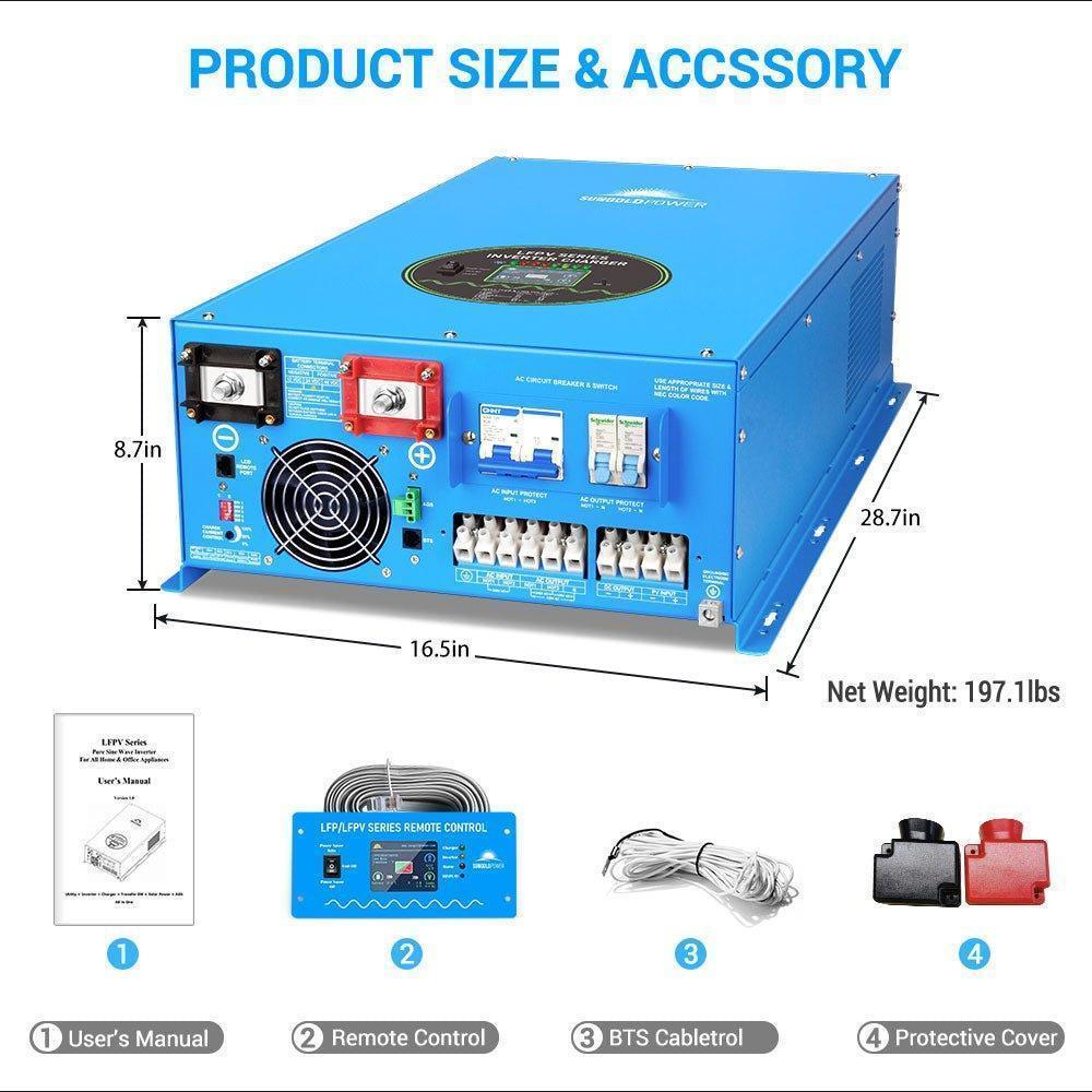 Sungold Power 18000W 48V Split Phase Pure Sine Wave Inverter Charger