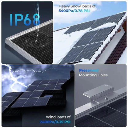 Renogy Bifacial 2PCS 450W Monocrystalline Solar Panel