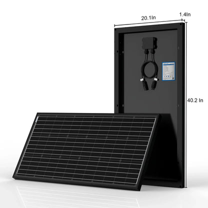 ACOPOWER 100W Mono Solar RV Kits + MPPT / PWM Charge Controller