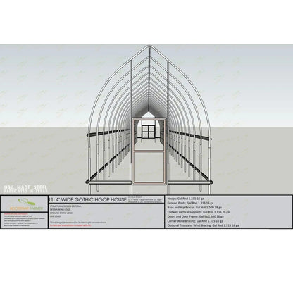 Bootstrap Farmer Gothic All-Metal Hoop House Kit
