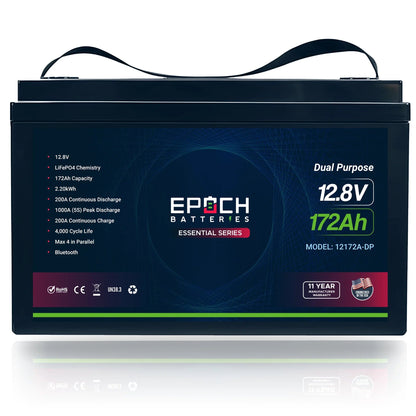 Epoch Batteries 12V 172Ah Cranking & Deep Cycle (Dual Purpose) LiFePO4 Battery - ETA AUG 14