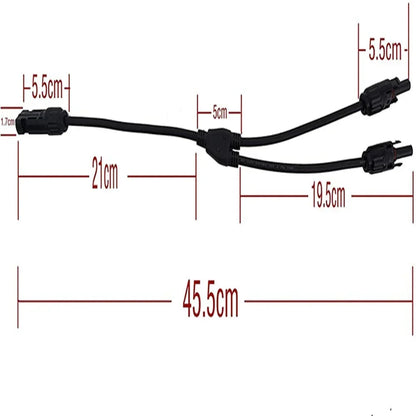 12AWG 1 Pair Solar MC4 Y Parallel Branch Connectors MFF&FMM Pair