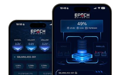 Epoch Battery 12V 460Ah V2 Elite Series - Heated & Bluetooth & Victron Comms LiFePO4 Battery
