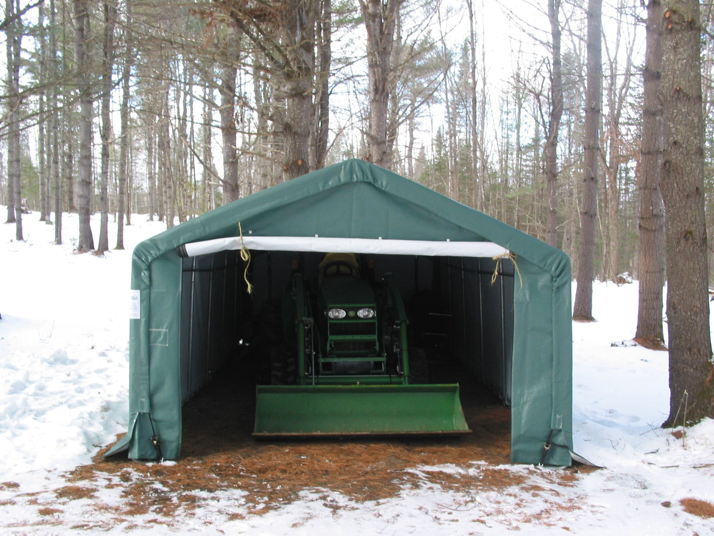 Rhino Shelter | 12'Wx20'Lx8'H Portable Livestock Shelter (Animal Run-In) House Style
