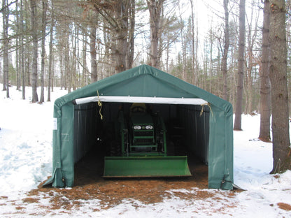 Rhino Shelter | 12'Wx20'Lx8'H Portable Livestock Shelter (Animal Run-In) House Style
