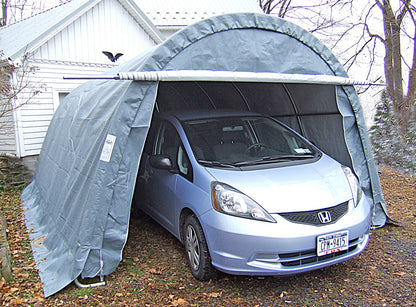 Rhino Shelter | 12’W x 24’L x 8’H Instant Garage (Round)
