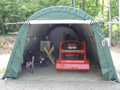Rhino Shelter | 12’W x 24’L x 8’H Instant Garage (Round)