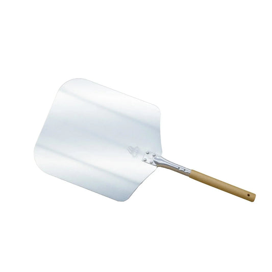 WPPO Traditional Aluminum Pizza Peel Wood Handle 12" x 26"