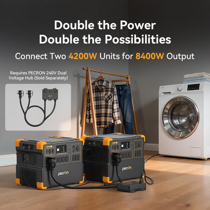PECRON E3800LFP Portable Power Station 4200W 3840Wh