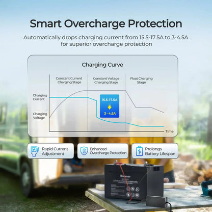 Renogy 12V 20A/24V 10A AC-to-DC LFP Portable Battery Charger