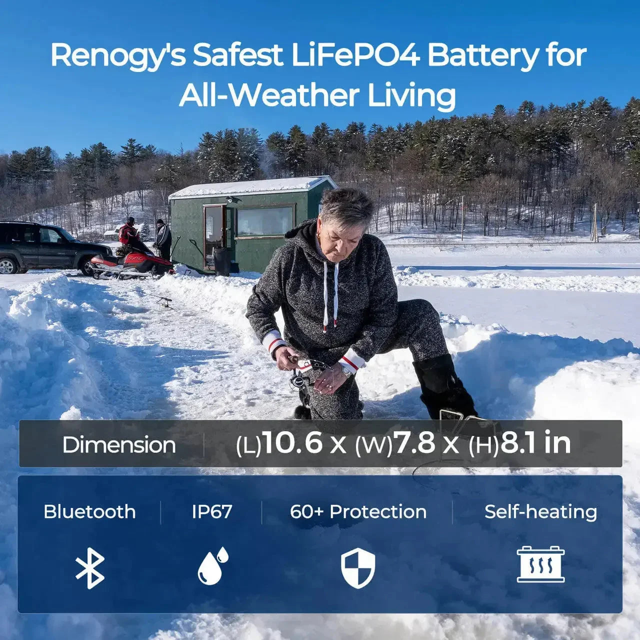 Renogy Pro - 12V 100Ah/200Ah Smart LiFePO4 Battery w/ Bluetooth & Self-Heating