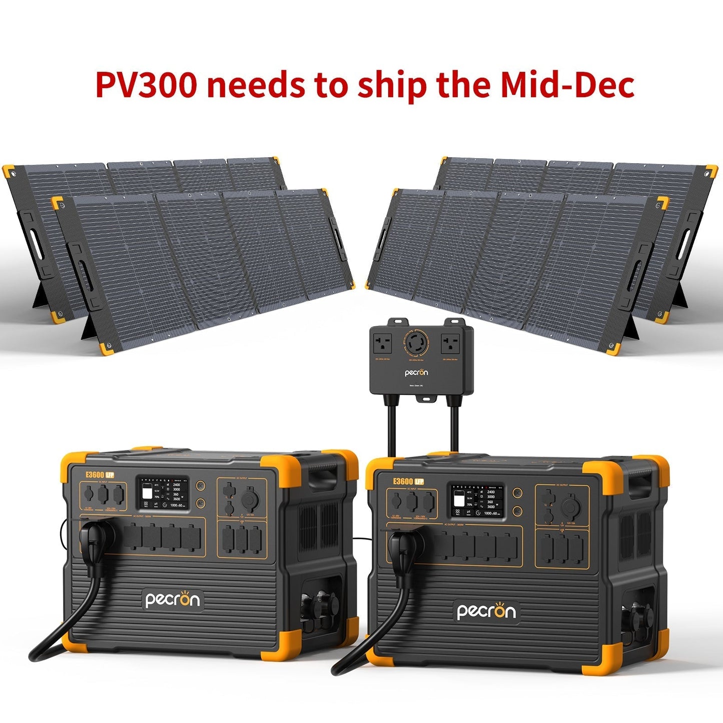 PECRON E3600LFP Portable Power Station 3600W 3072Wh