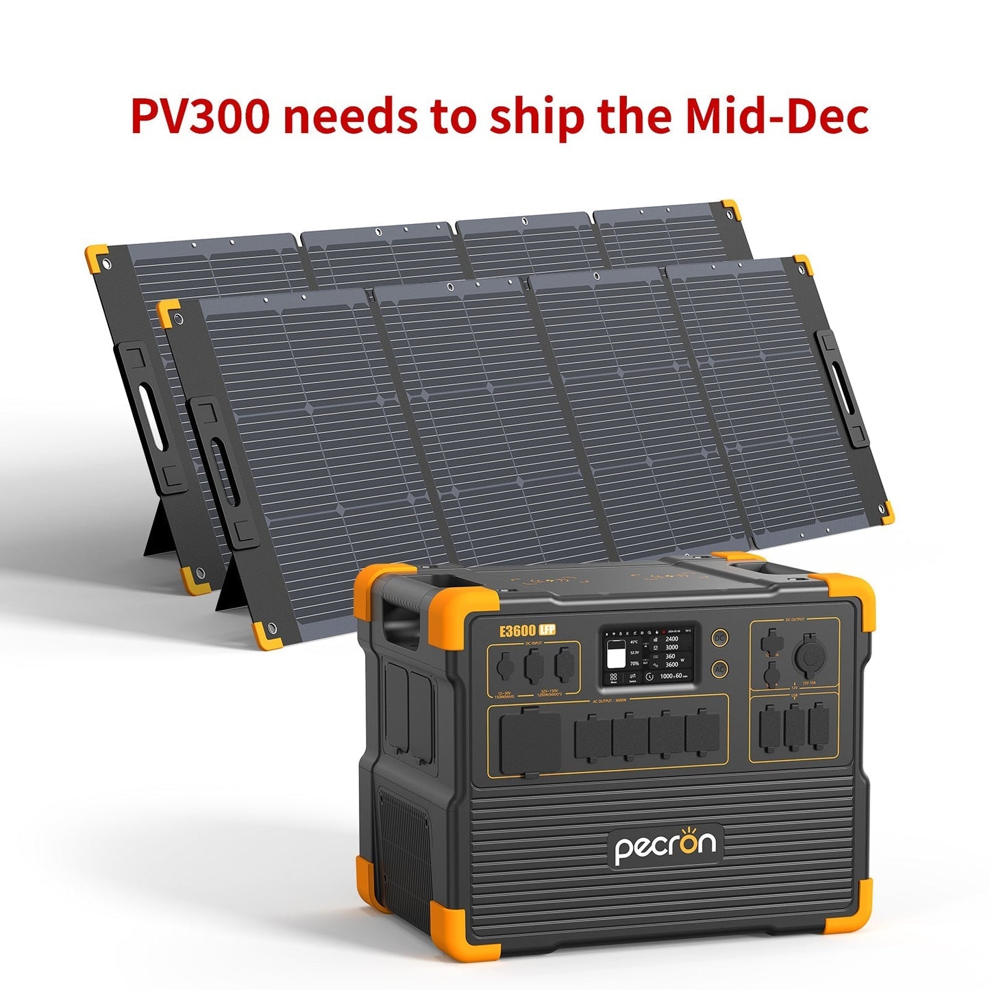 PECRON E3600LFP Portable Power Station 3600W 3072Wh