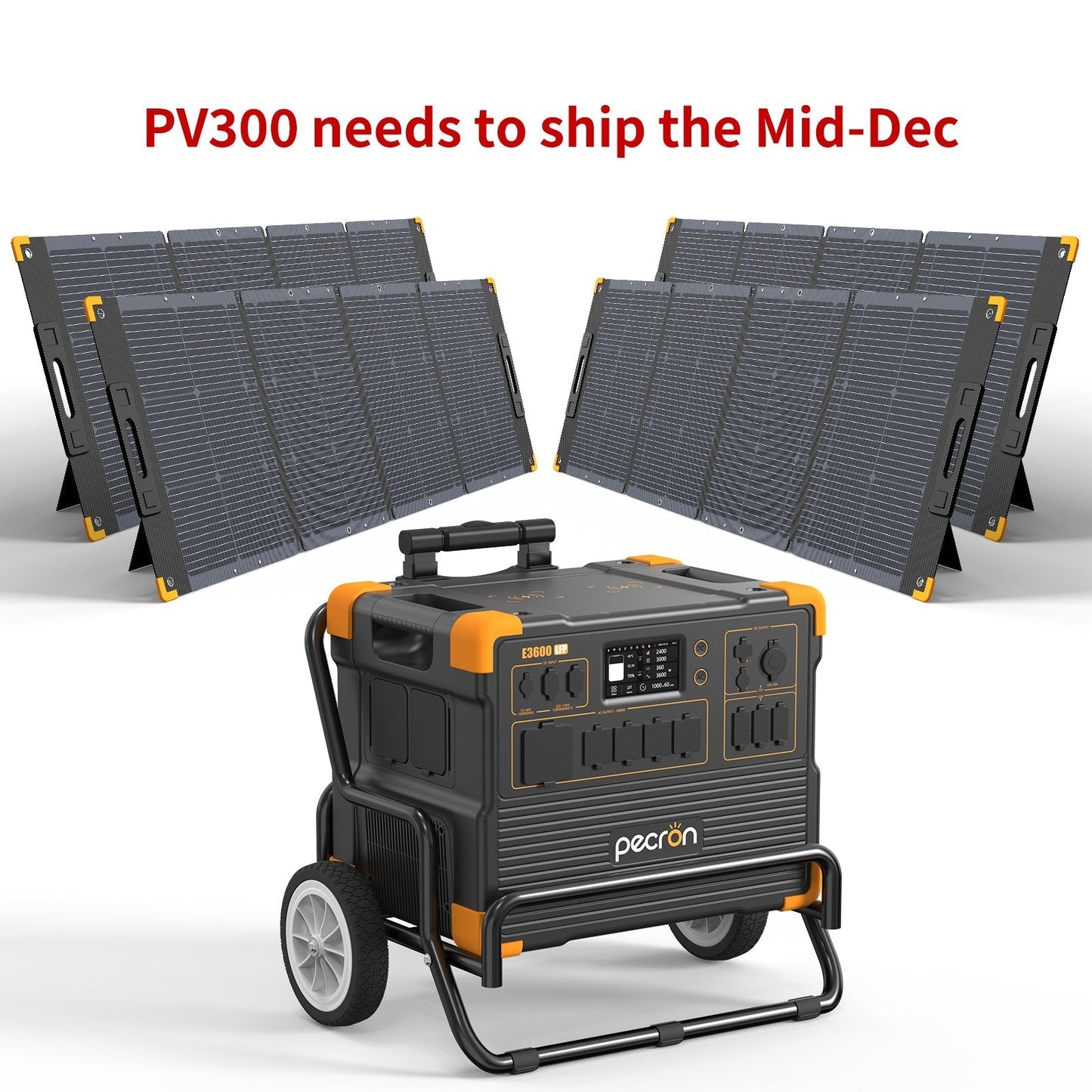 PECRON E3600LFP Portable Power Station 3600W 3072Wh