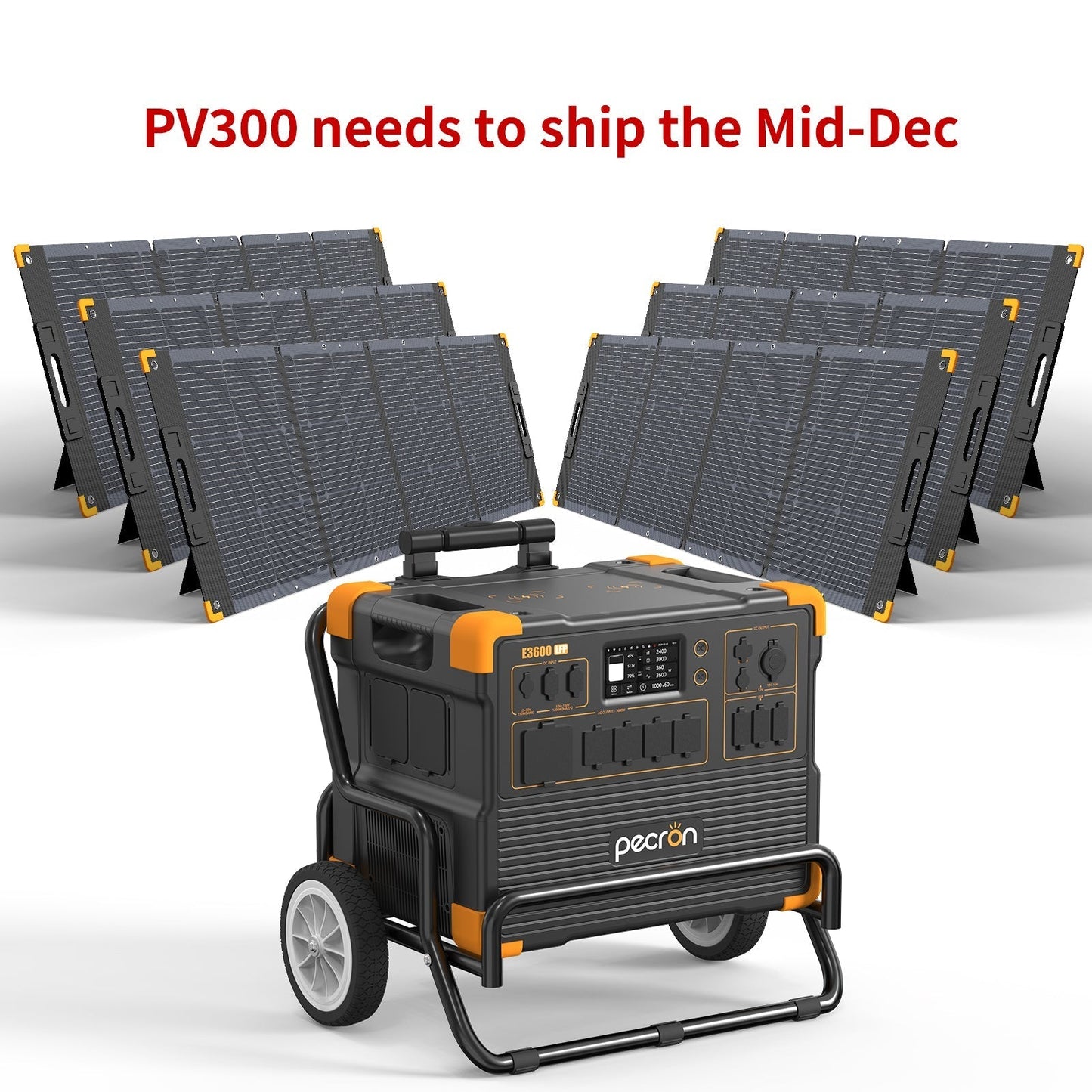 PECRON E3600LFP Portable Power Station 3600W 3072Wh