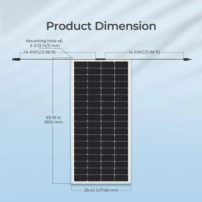 Renogy Flexible 4PCS 200W 12V Monocrystalline Solar Panel