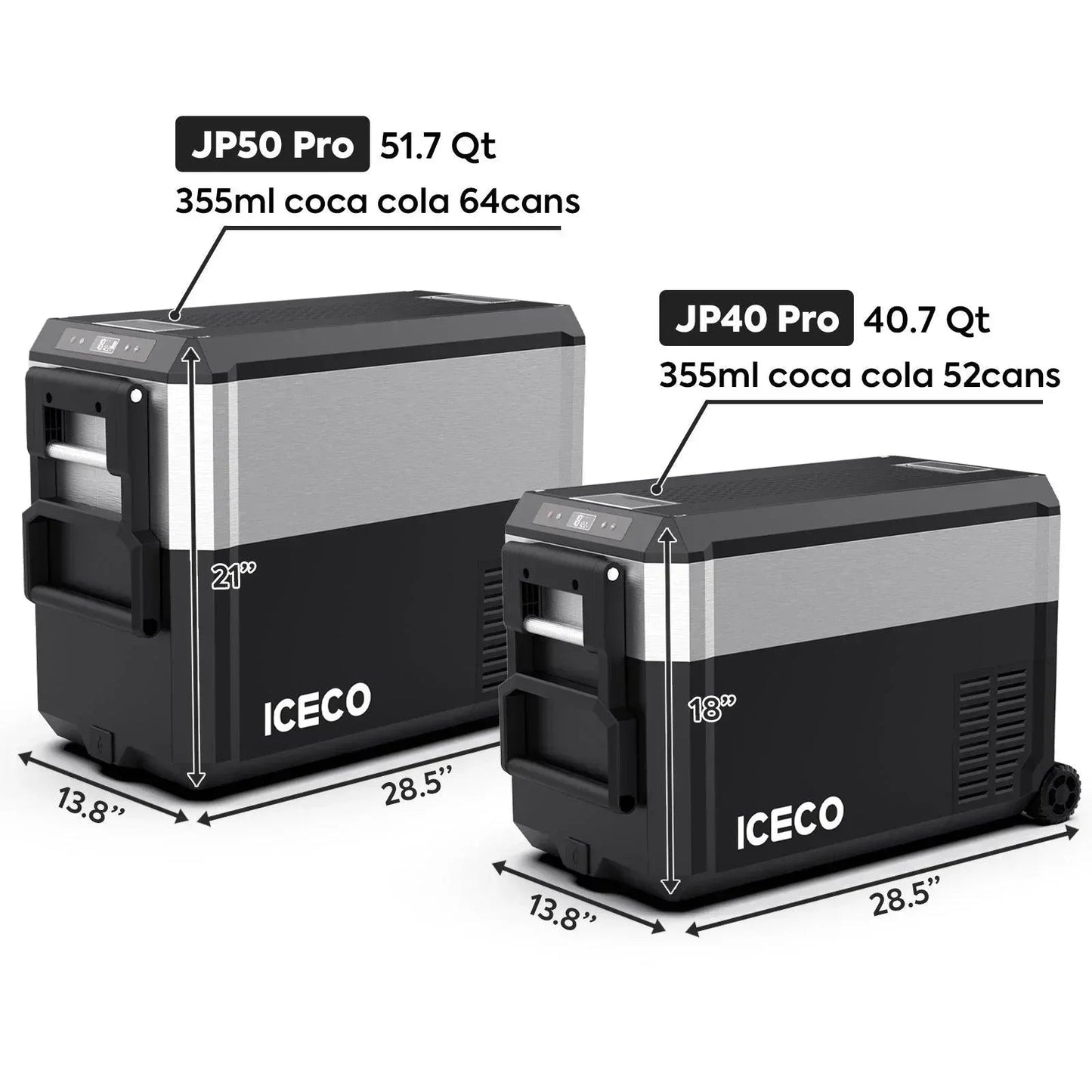 ICECO JP Pro Series 40/50L Wheeled Portable Freezer Car Fridge With Cover