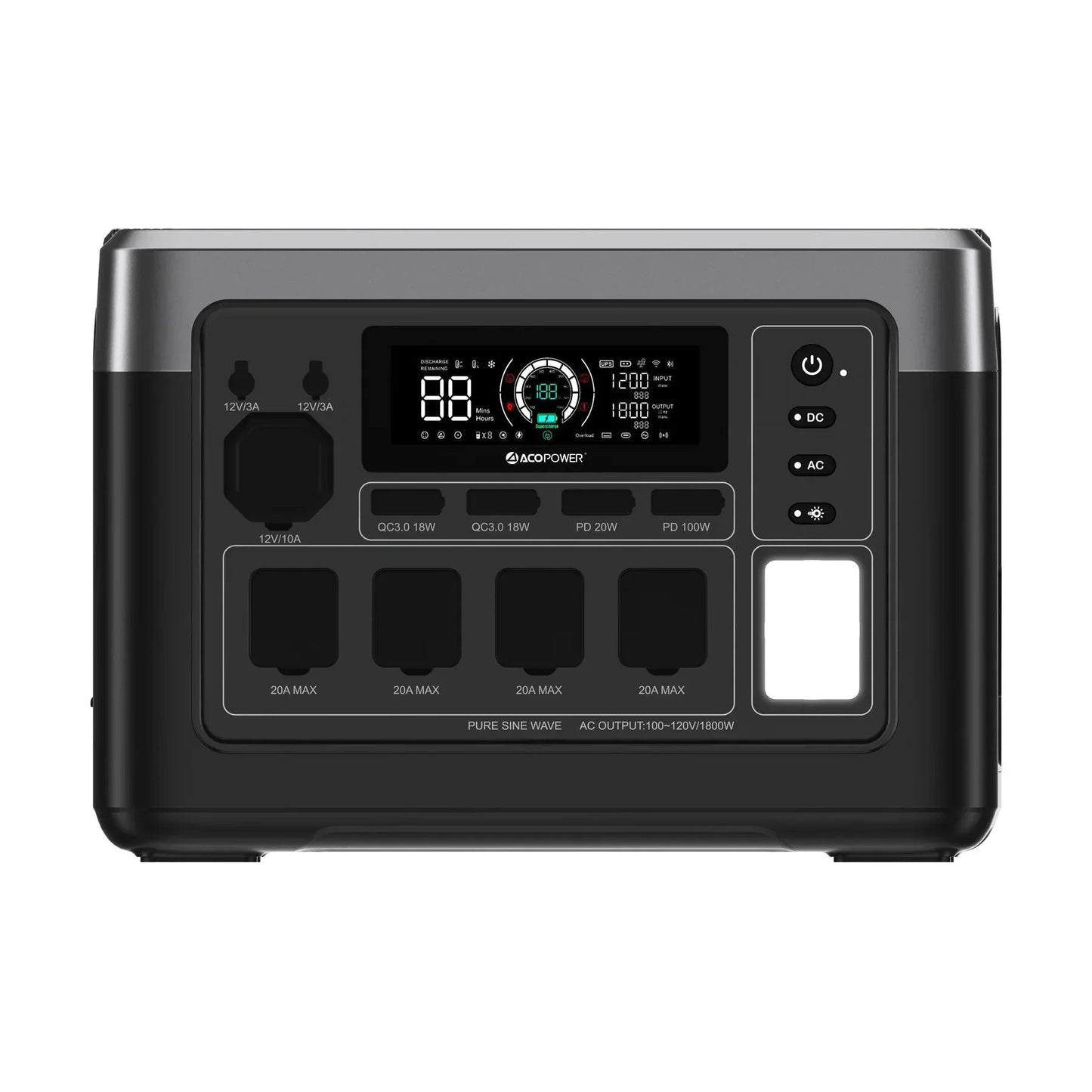 ACOPOWER P1000 PLUS Portable Power Station 1800W/1024Wh