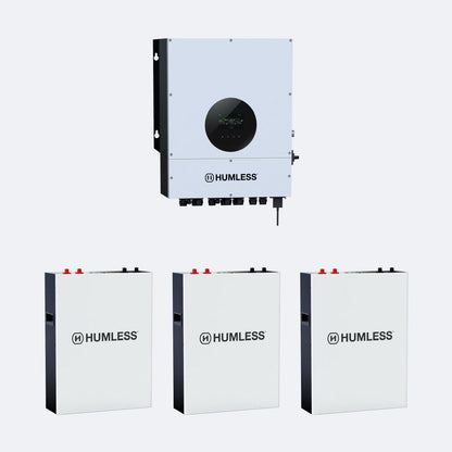 Humless IP65 Wall-mountable Batteries w/ 6kW Universal Inverter