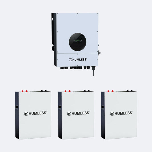 Humless IP65 Wall-mountable Batteries w/ 6kW Universal Inverter