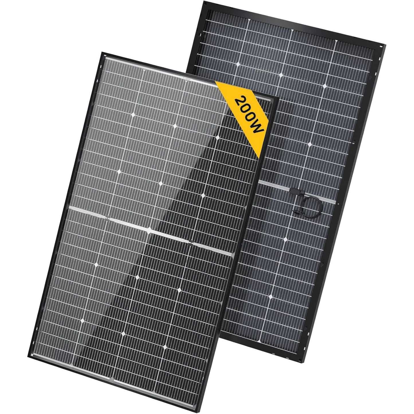 BougeRV N-Type 12V/24V 200 Watt Bifacial 16BB Solar Panel